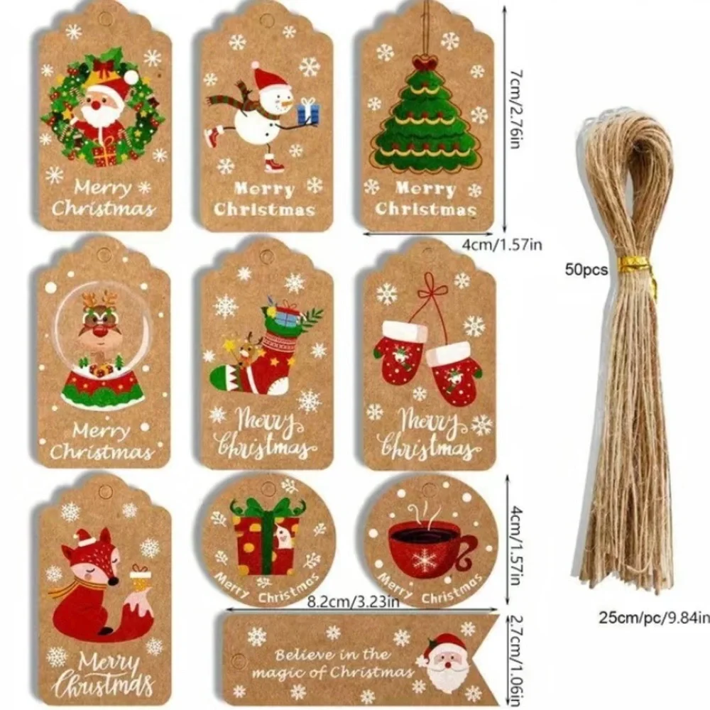 50pcs Christmas Gift tags - Picture 2 of 3